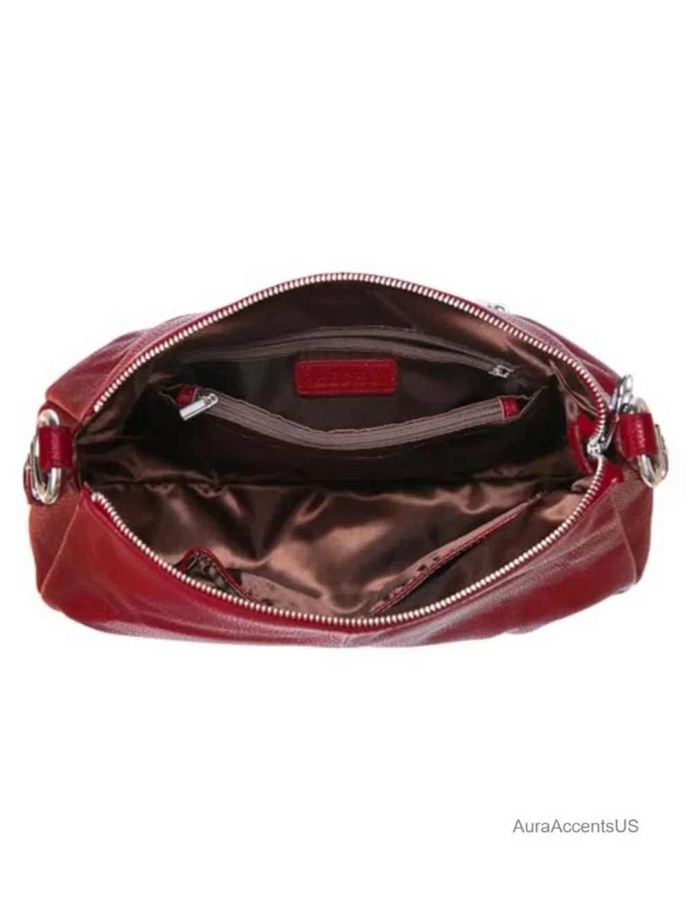 HESHE Cowhide Leather Hobo Shoulder Bag Crossbody Tote Purse